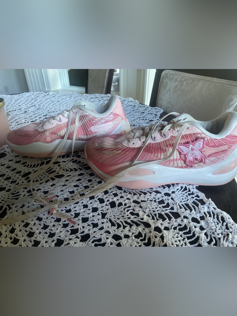 Rigoler Pink and White Women's Sneakers
